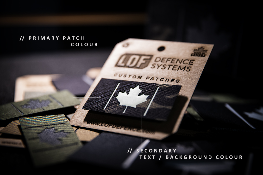 Canadian Flag Patch Design Layout in Multicam Black