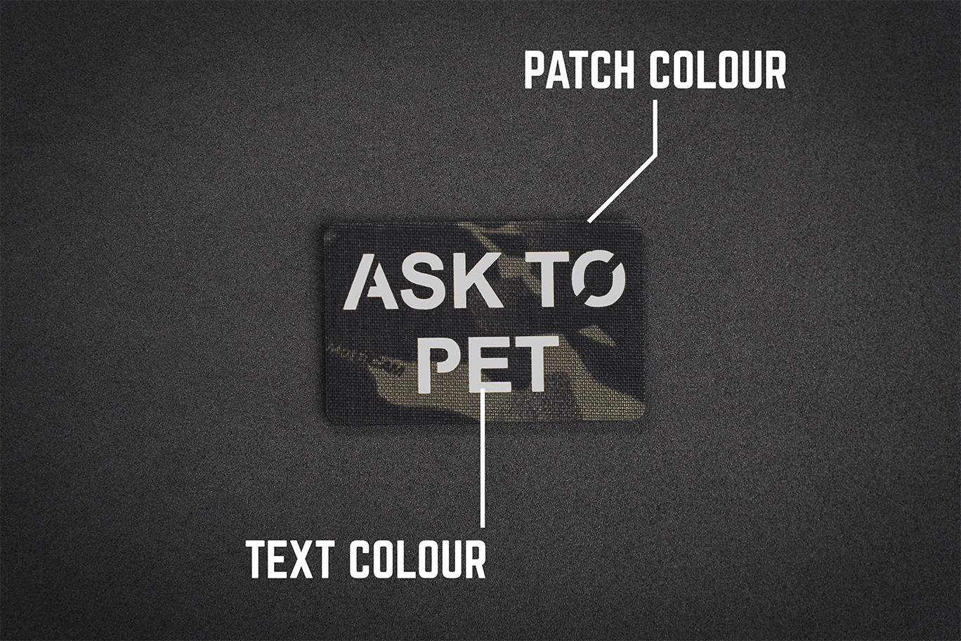 Ask To Pet K9 Patch Design Layout
