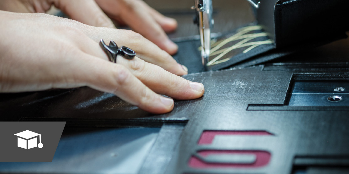 hands operating cutting machine