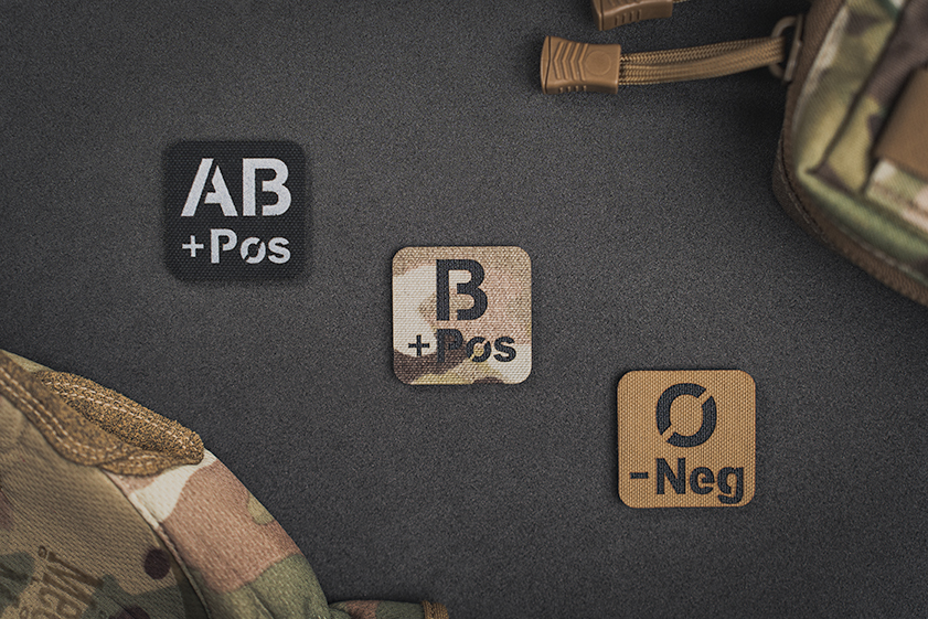 Tactical Blood Type Patches made in Canada