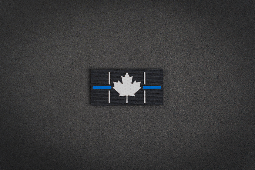Canadian Thin Blue Line Patch - Subdued White
