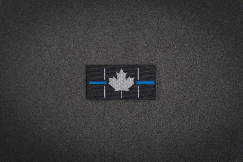 Canadian Thin Blue Line Patch - Subdued Wolf Grey