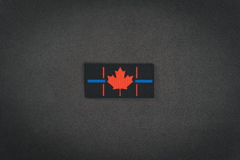 Canadian Thin Blue Line Patch - Subdued Red