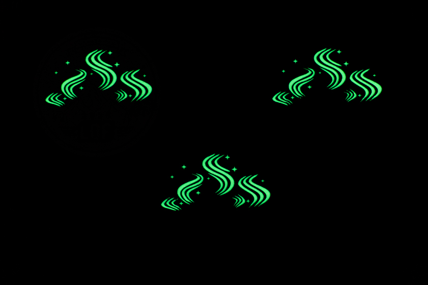 LOF 2026 Canada Day Patch showing glow-in-the-dark AV Glow backing