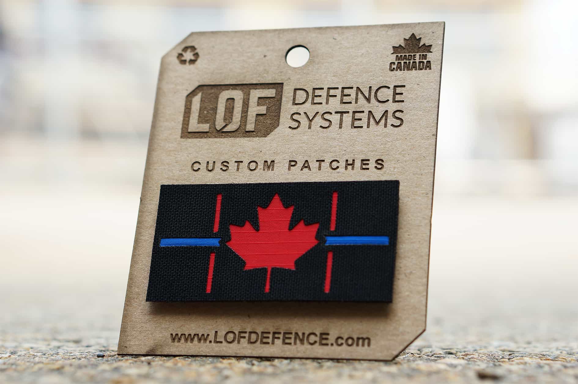 Canadian Thin Blue Line Patch - Subdued Red