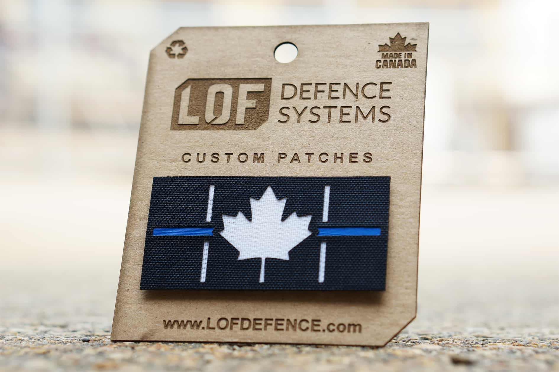 Canadian Thin Blue Line Patch - Subdued White